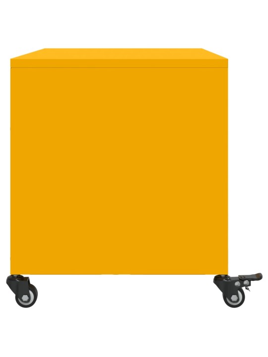 TV skříňka hořčicově žlutá 68 x 39 x 43,5 cm ocel