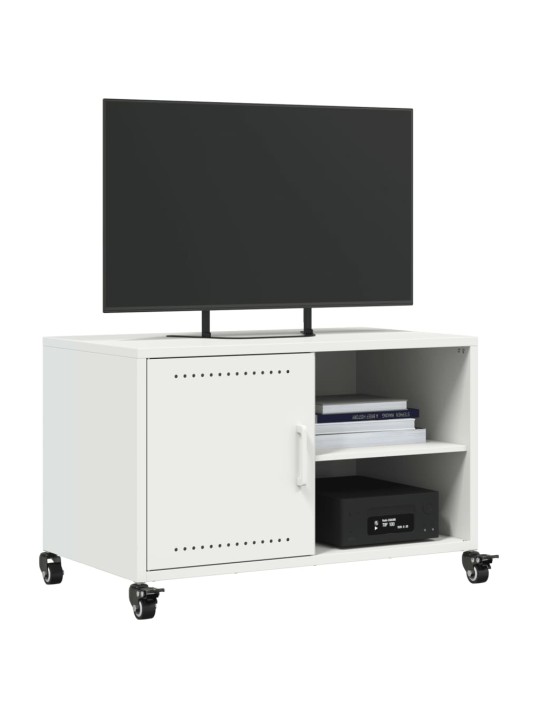 TV skříňka bílá 68 x 39 x 43,5 cm ocel