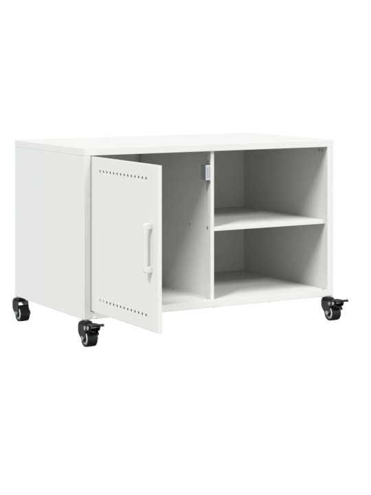 TV skříňka bílá 68 x 39 x 43,5 cm ocel