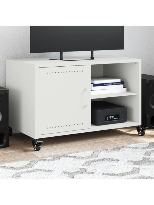TV skříňka bílá 68 x 39 x 43,5 cm ocel