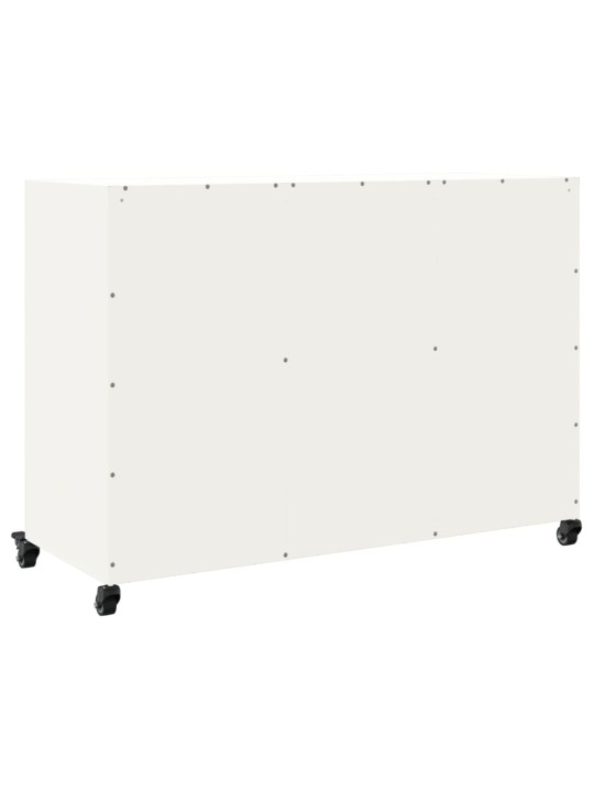 Příborník bílý 100,5 x 39 x 72 cm ocel