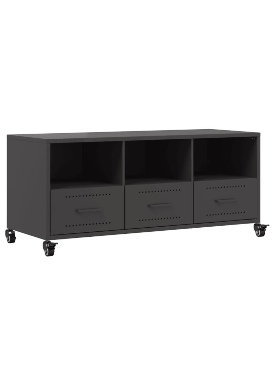 TV skříňka černá 100,5 x 39 x 43,5 cm ocel