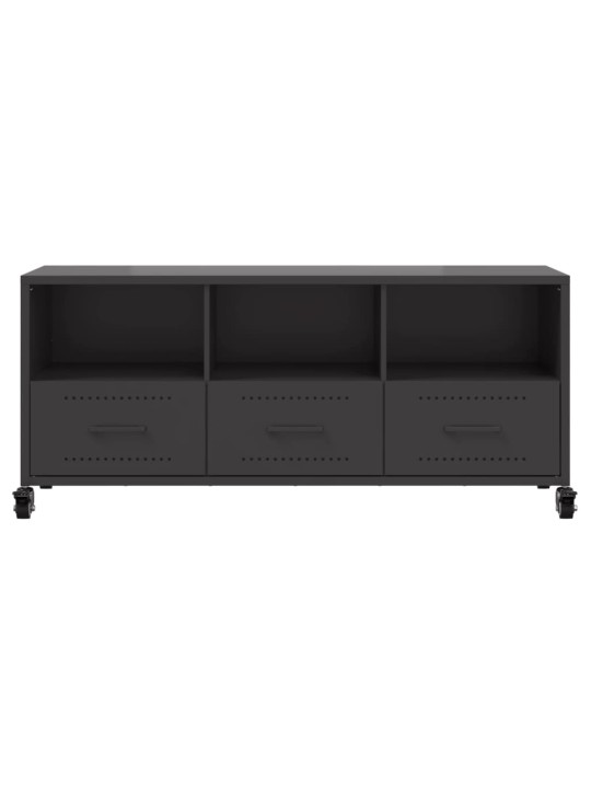 TV skříňka černá 100,5 x 39 x 43,5 cm ocel