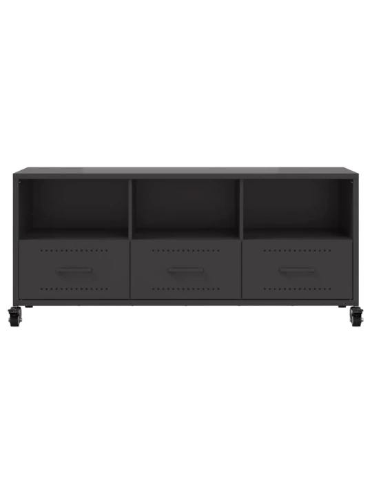 TV skříňka černá 100,5 x 39 x 43,5 cm ocel