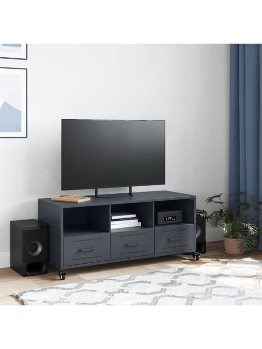 TV skříňka antracitová 100,5 x 39 x 43,5 cm ocel
