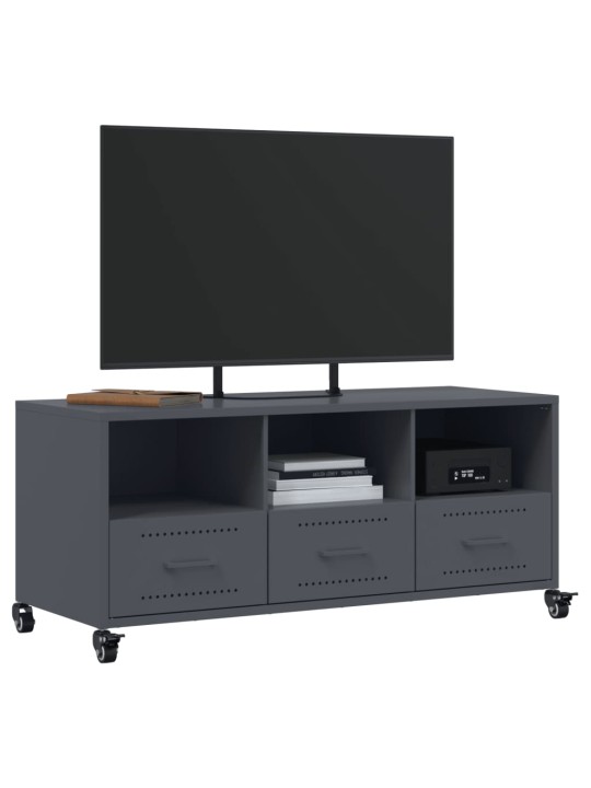 TV skříňka antracitová 100,5 x 39 x 43,5 cm ocel