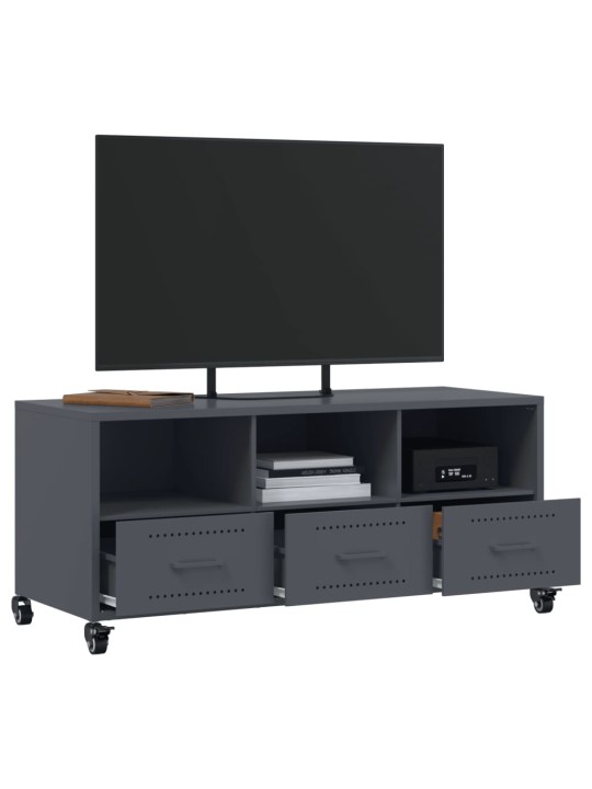 TV skříňka antracitová 100,5 x 39 x 43,5 cm ocel
