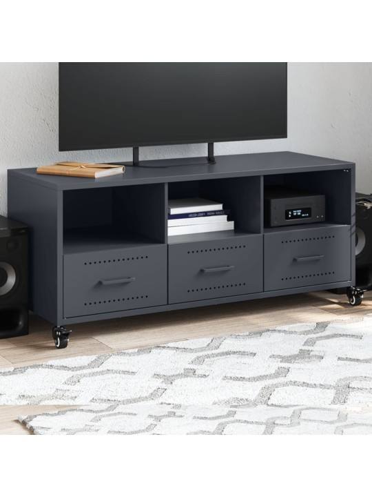 TV skříňka antracitová 100,5 x 39 x 43,5 cm ocel