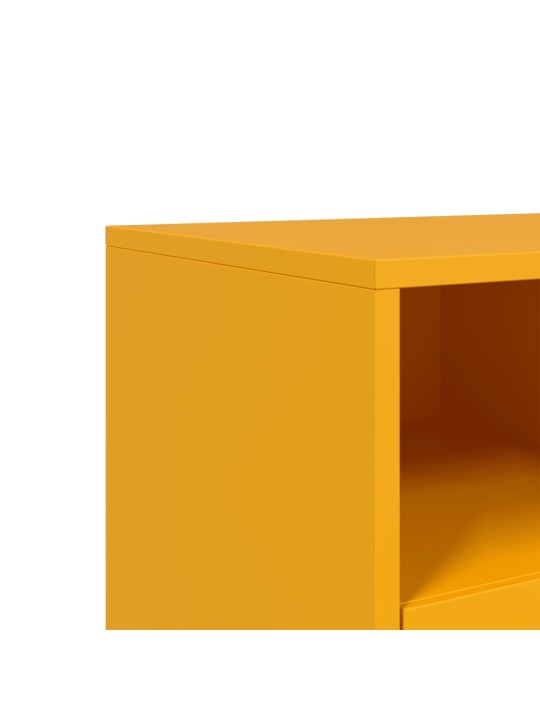 TV skříňka hořčicově žlutá 100,5 x 39 x 43,5 cm ocel