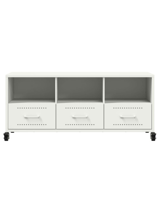 TV skříňka bílá 100,5 x 39 x 43,5 cm ocel