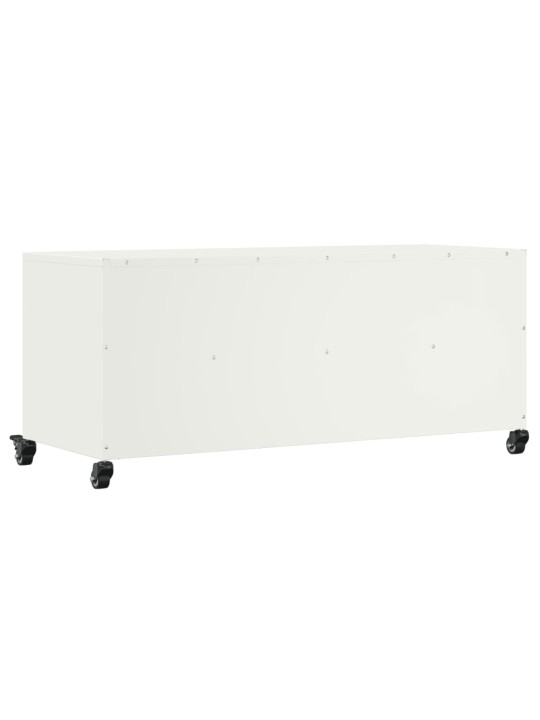 TV skříňka bílá 100,5 x 39 x 43,5 cm ocel
