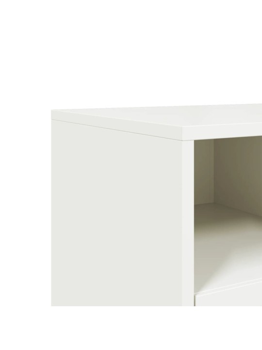TV skříňka bílá 100,5 x 39 x 43,5 cm ocel