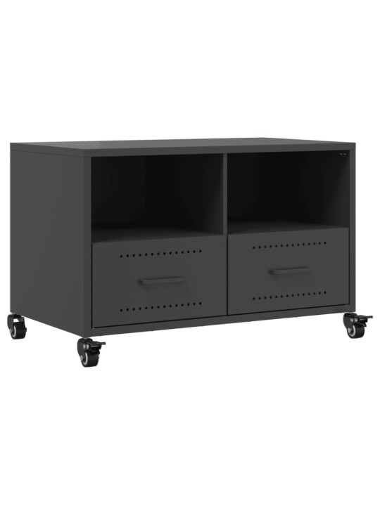 TV skříňka černá 68 x 39 x 43,5 cm ocel
