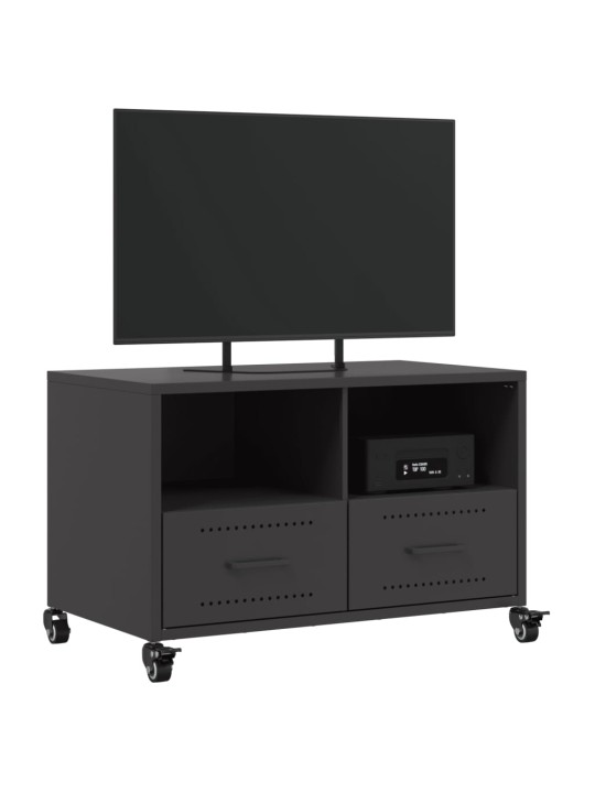 TV skříňka černá 68 x 39 x 43,5 cm ocel