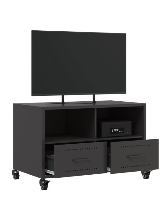 TV skříňka černá 68 x 39 x 43,5 cm ocel