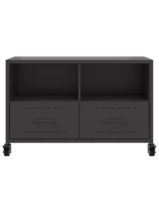 TV skříňka černá 68 x 39 x 43,5 cm ocel