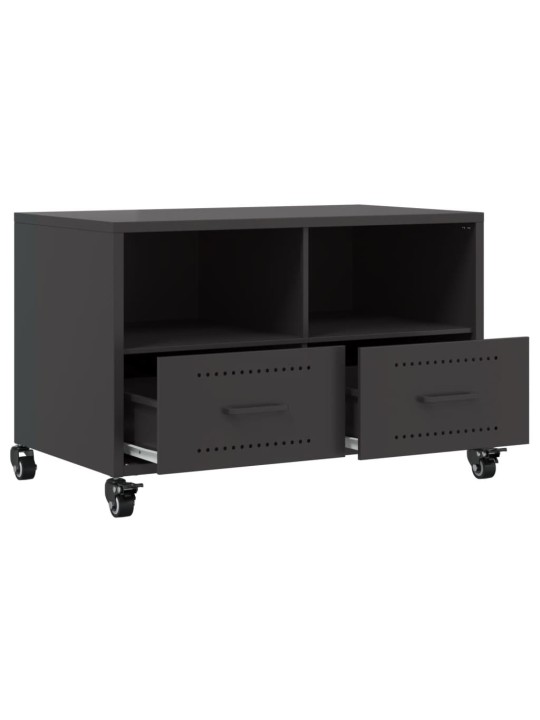 TV skříňka černá 68 x 39 x 43,5 cm ocel