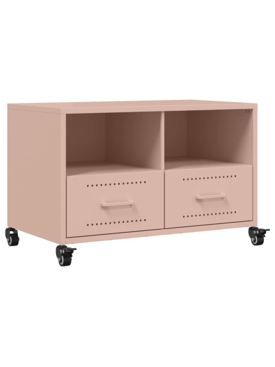 TV skříňka růžová 68 x 39 x 43,5 cm ocel