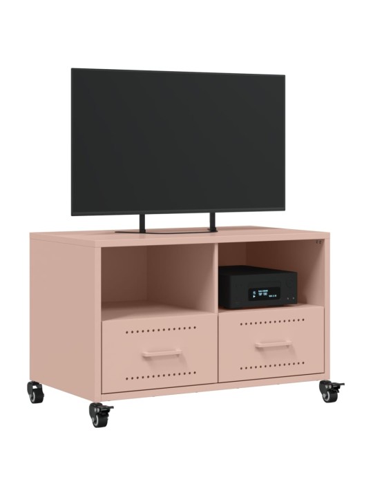 TV skříňka růžová 68 x 39 x 43,5 cm ocel