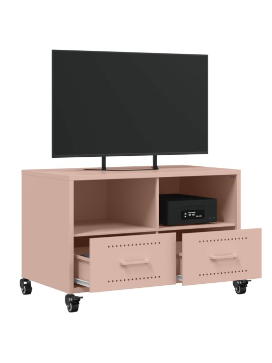TV skříňka růžová 68 x 39 x 43,5 cm ocel