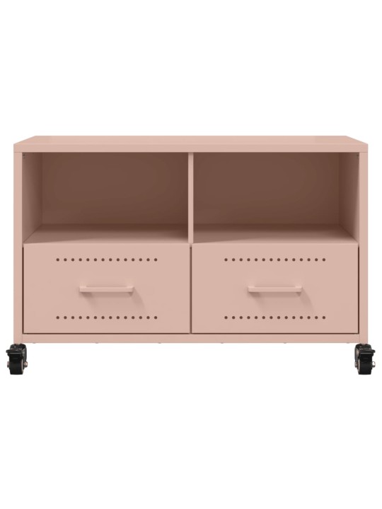 TV skříňka růžová 68 x 39 x 43,5 cm ocel