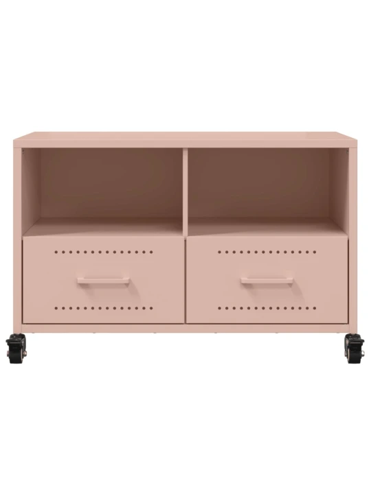 TV skříňka růžová 68 x 39 x 43,5 cm ocel