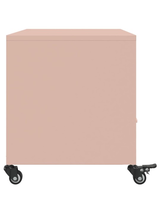 TV skříňka růžová 68 x 39 x 43,5 cm ocel