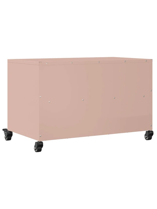 TV skříňka růžová 68 x 39 x 43,5 cm ocel