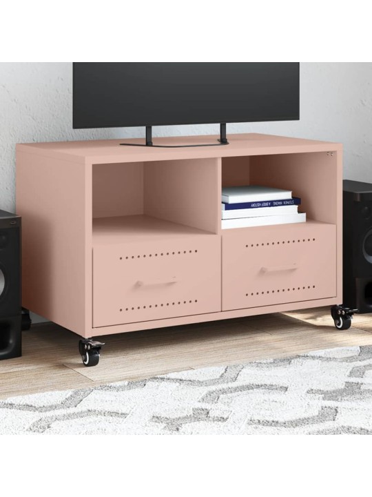 TV skříňka růžová 68 x 39 x 43,5 cm ocel