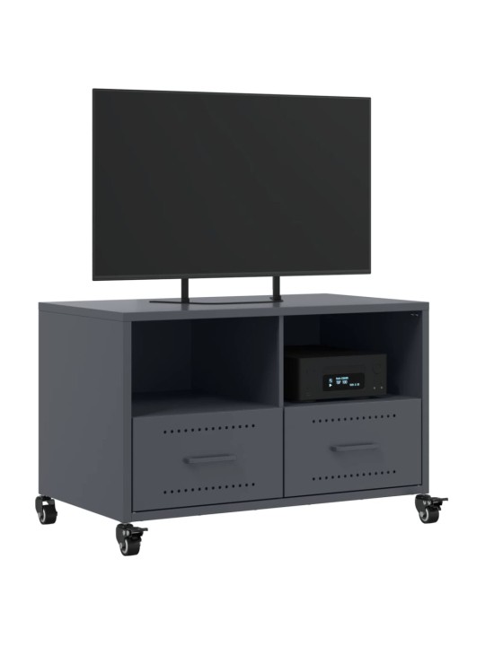 TV skříňka antracitová 68 x 39 x 43,5 cm ocel