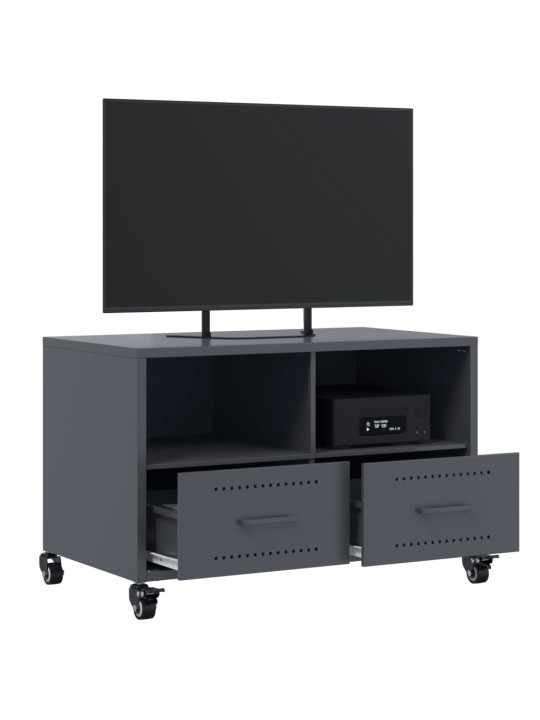 TV skříňka antracitová 68 x 39 x 43,5 cm ocel
