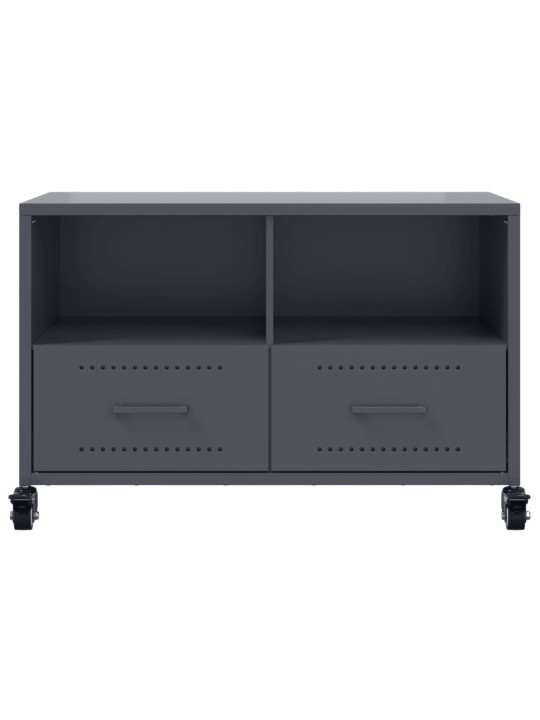 TV skříňka antracitová 68 x 39 x 43,5 cm ocel