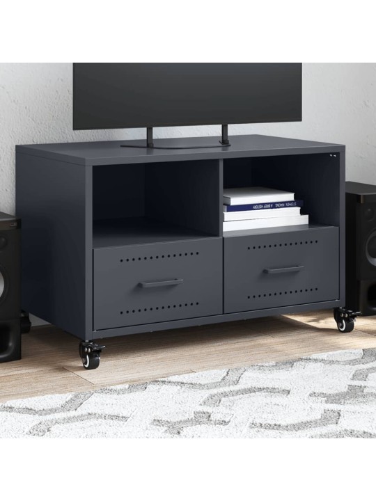 TV skříňka antracitová 68 x 39 x 43,5 cm ocel