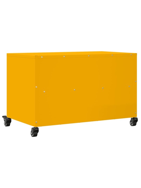 TV skříňka hořčicově žlutá 68 x 39 x 43,5 cm ocel