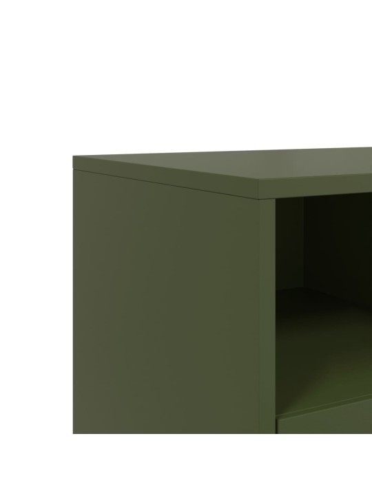 TV skříňka olivově zelená 68 x 39 x 43,5 cm ocel