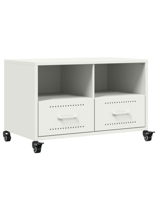 TV skříňka bílá 68 x 39 x 43,5 cm ocel