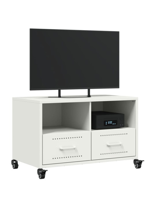 TV skříňka bílá 68 x 39 x 43,5 cm ocel