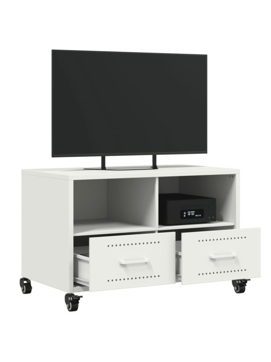 TV skříňka bílá 68 x 39 x 43,5 cm ocel