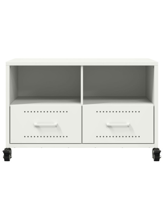 TV skříňka bílá 68 x 39 x 43,5 cm ocel