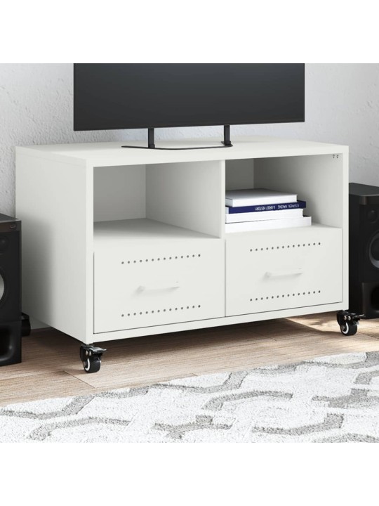 TV skříňka bílá 68 x 39 x 43,5 cm ocel
