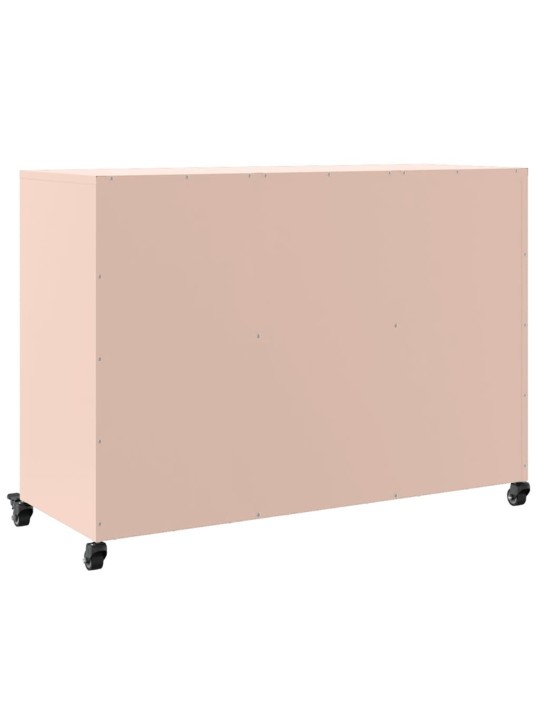 Příborník růžový 100,5 x 39 x 72 cm ocel