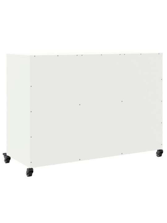 Příborník bílý 100,5 x 39 x 72 cm ocel