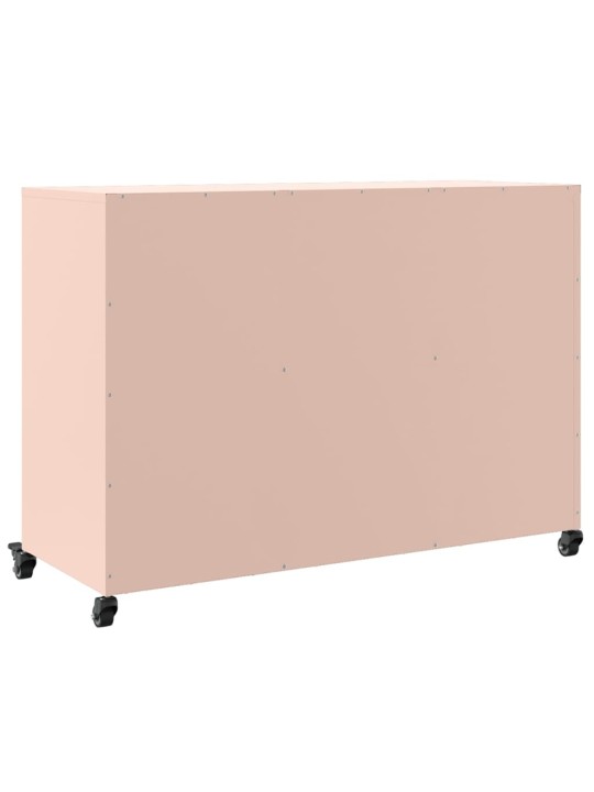 Příborník růžový 100,5 x 39 x 72 cm ocel