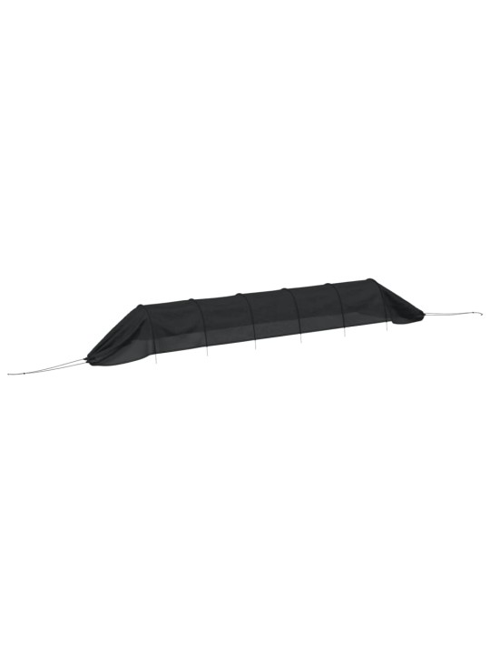 Zahradní tunel černý 300 x 50 x 48,5 cm ocel a polyethylen
