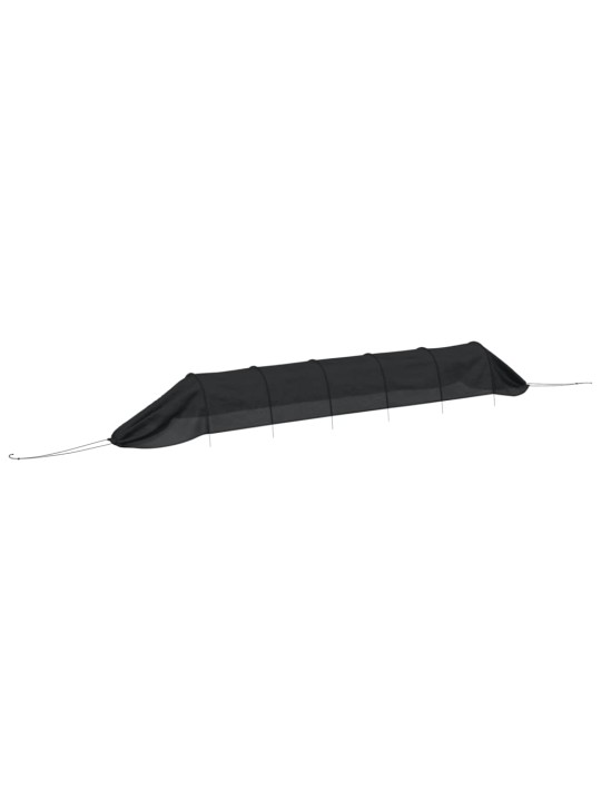 Zahradní tunel černý 300 x 50 x 48,5 cm ocel a polyethylen