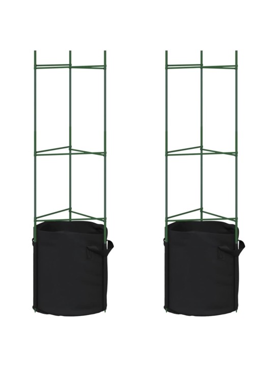 Podpěrná klec pro rajčata s pytlem 2 ks 116 cm ocel a PP