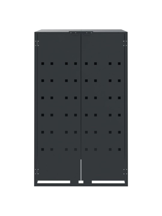 Box na 1 popelnici antracitový 69 x 79 x 117 cm ocel