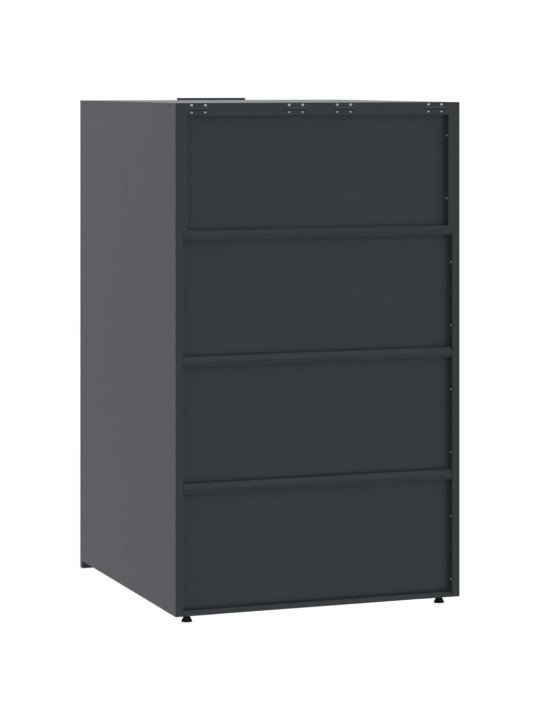 Box na 1 popelnici antracitový 69 x 79 x 117 cm ocel