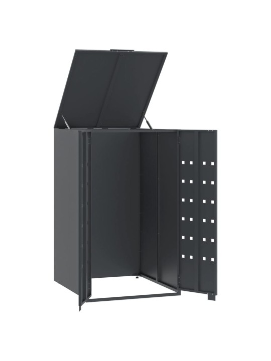 Box na 1 popelnici antracitový 69 x 79 x 117 cm ocel