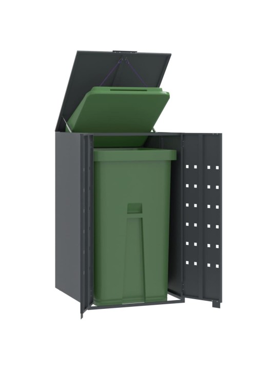 Box na 1 popelnici antracitový 69 x 79 x 117 cm ocel
